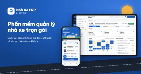 Nhà Xe ERP: phần mềm quản lý nhà xe, từ quầy vé tới app tài xế