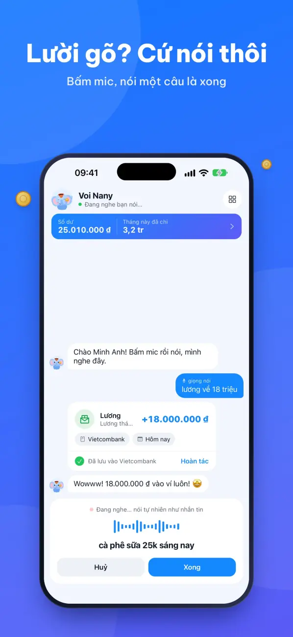 Finany: Sổ thu chi Voi Nany - màn hình 2
